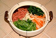 焼く前のビビンパ
