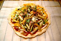 野菜を乗せる
